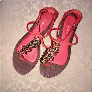 Gianni Bini Multi-Colored Beaded Sandals